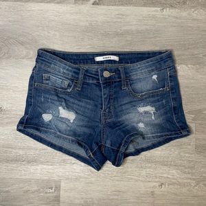 Jean shorts with rips